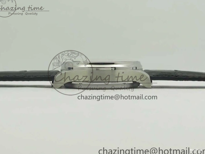 MIROTIME 1218 Efficient Portuguese Tourbillon IW5463 SS ZF Best Edition White Dial on Black Leather Strap 7170